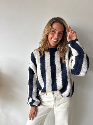 Marine striped knit