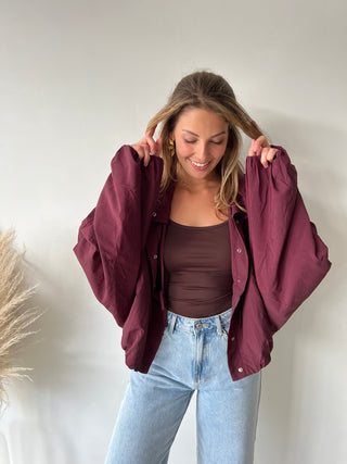 Burgundy lightweight jacket