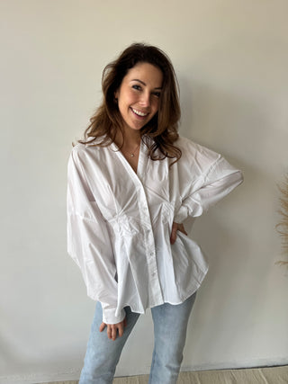 White centered blouse