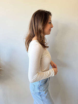 Soft cashmere beige top