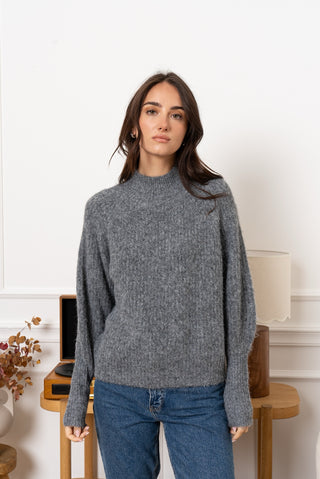 Soft simple grey turtleneck knit