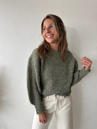 Kaki autumn knit