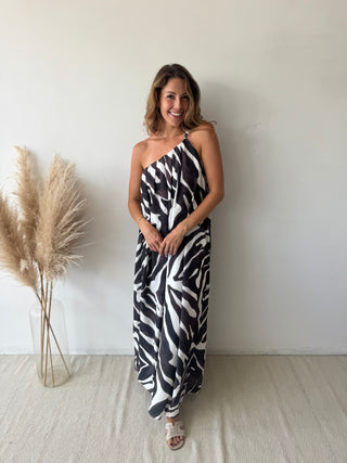 Brown zebra dress