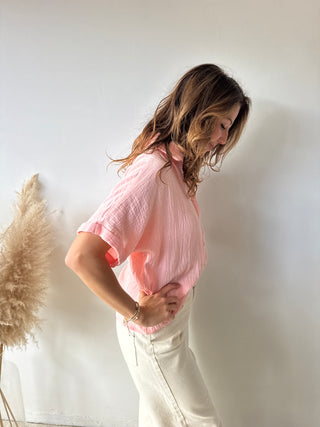 Light pink tetra blouse