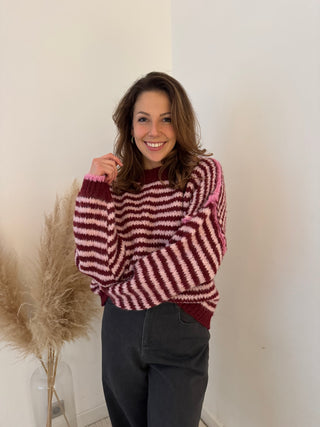 Burgundy pink soft knit