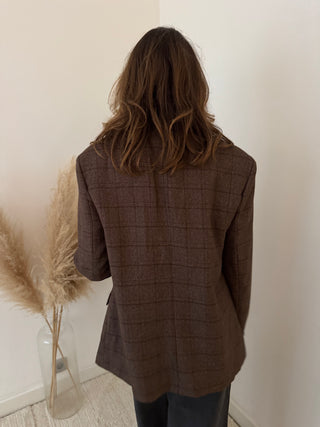 Brown check blazer