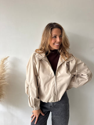 Beige rainjacket