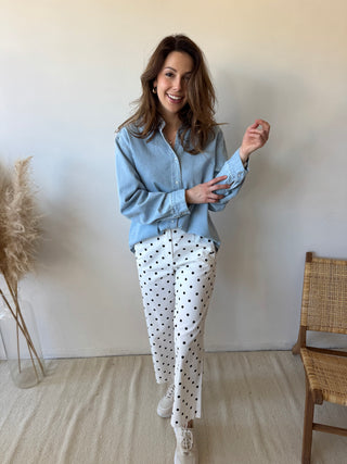 Polka dots denim