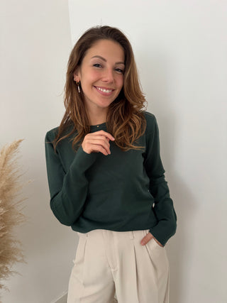 Soft simple dark green knit