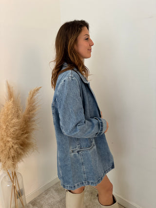 Blue vintage denim blazer