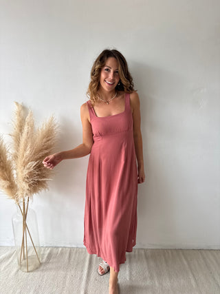 Old pink midi dress