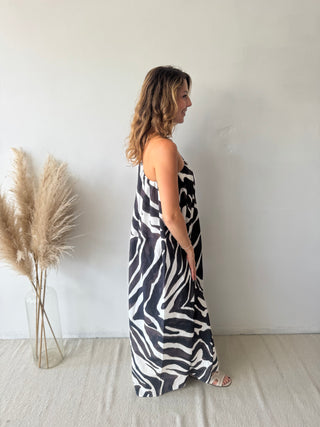 Brown zebra dress
