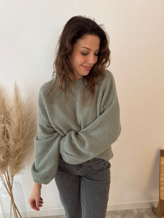 Olive alpaca knit