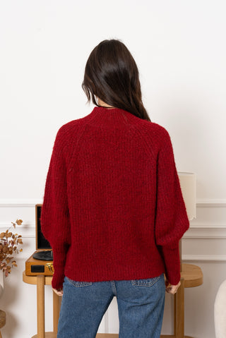 Soft simple burgundy turtleneck knit