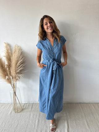 Denim maxi dress