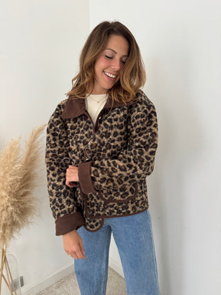 Leopard fall jacket