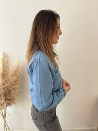 Pretty details denim shirt