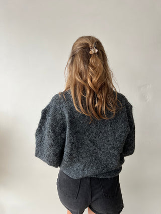 Dark grey autumn knit