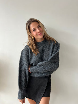 Dark grey autumn knit