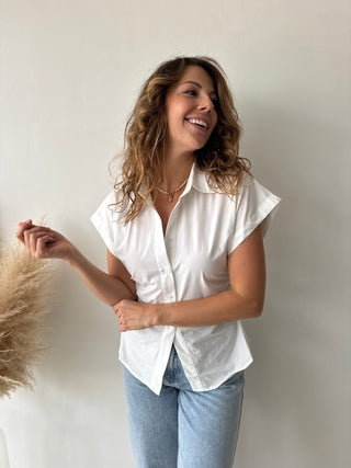 White centered blouse
