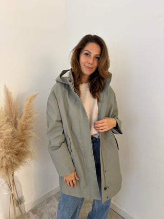 Kaki rain jacket