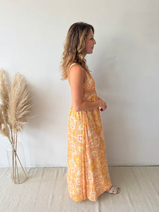 Yellow bohemian dress
