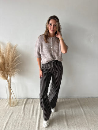 Brown striped pants