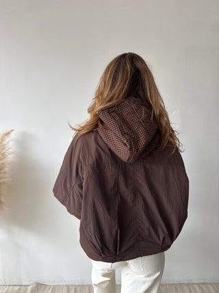 Brown scarf jacket