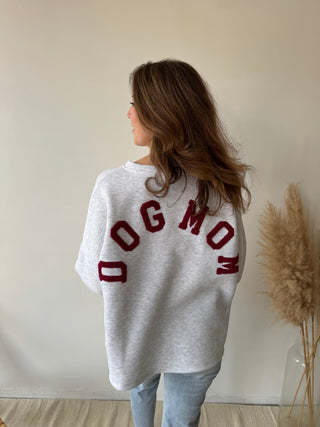 Burgundy dog mom sweater