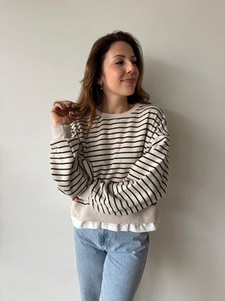 Navy striped sweater
