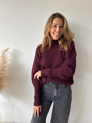 Soft burgundy knit