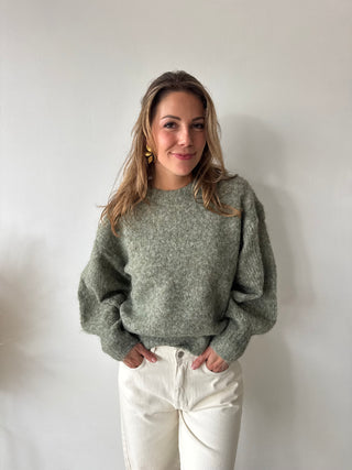 Kaki autumn knit
