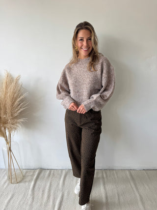 Leopard brown pants