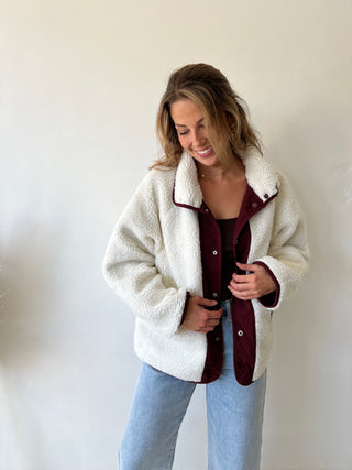 Burgundy reversible jacket