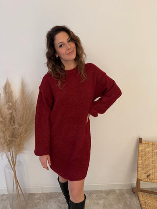 Burgundy sweater dress