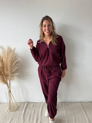 Burgundy corduroy set
