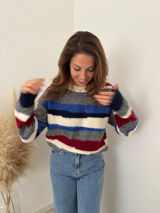 Colorblock autumn knit