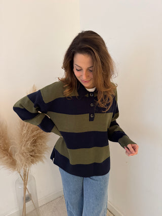 Navy green boyfriend sweater
