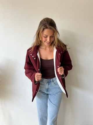 Burgundy reversible jacket