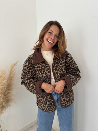 Leopard fall jacket