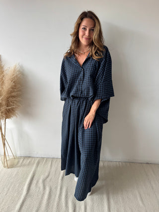 Navy vichy set