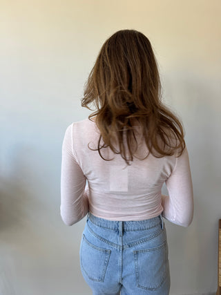 Soft cashmere light pink top
