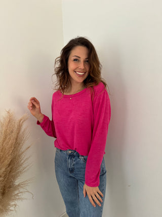 Soft Fuchsia long sleeve t-shirt