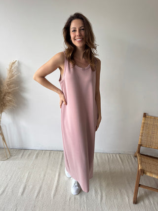 Soft pink flowy dress