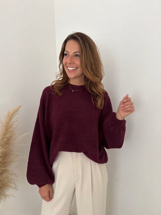 Simple soft burgundy knit