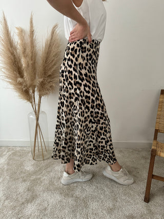 Leopard maxi skirt