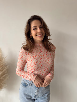 Flowered longsleeve top
