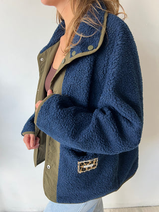 Blue kaki reversible jacket