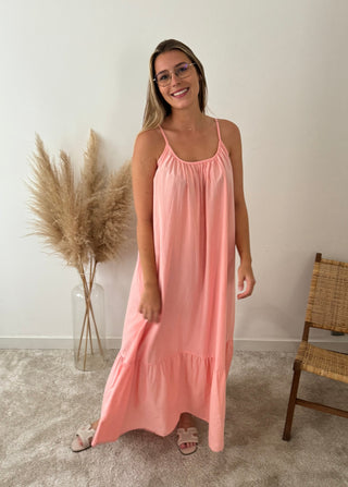 Peach maxi dress