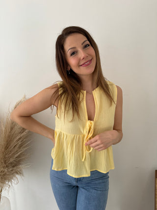 Yellow tetra summer top